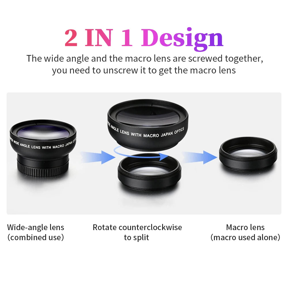 2 in 1 phone camera lens